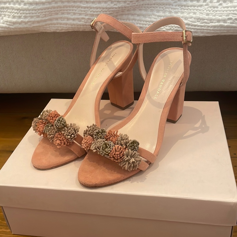 Loeffler Randall Layla Heels- Melon/multi - size 8